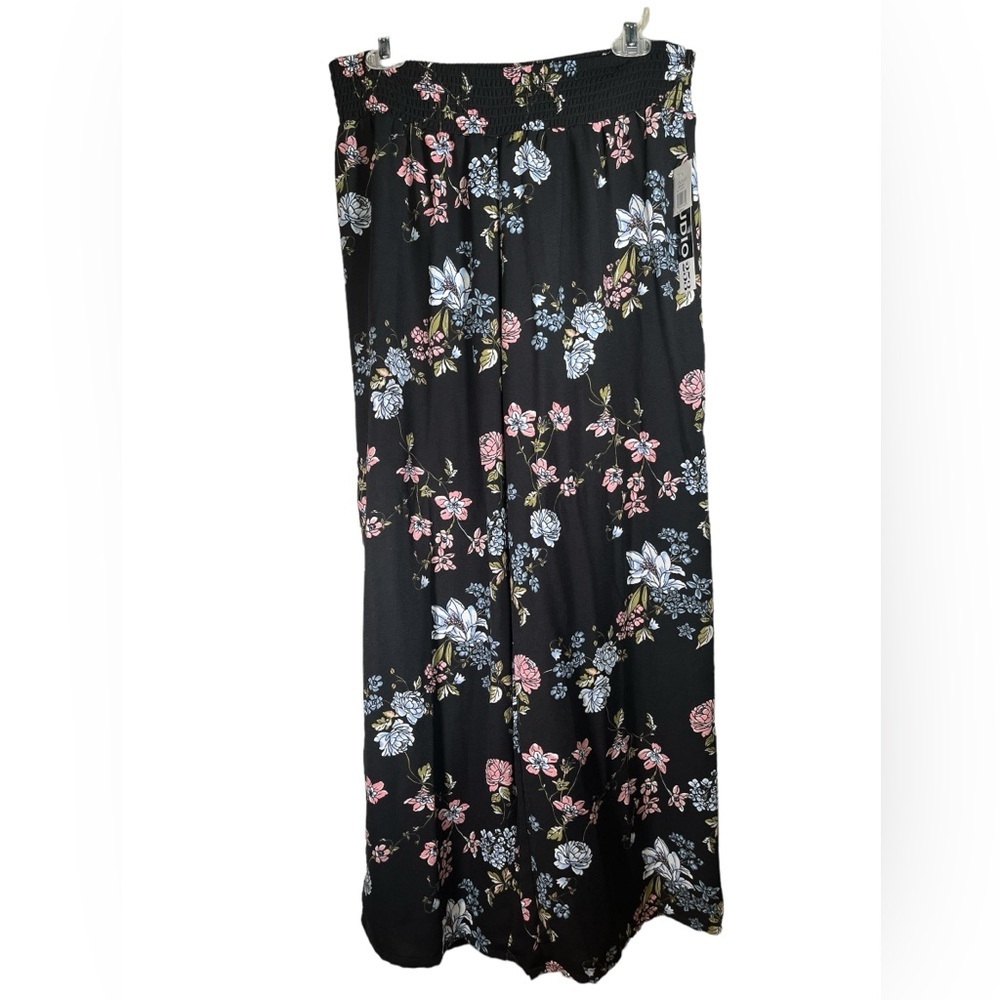 NWT Studio 253 Black Floral Flowy Pants | Size XL